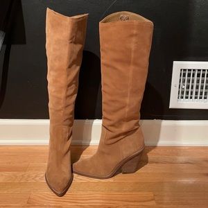 Sam Edelman Western Tan Suede Boot. Size 9.5.